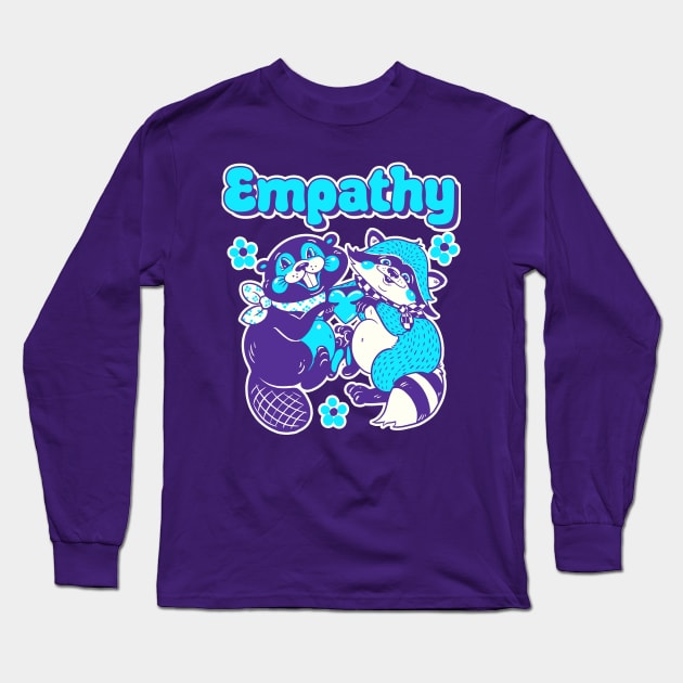 Empathy - Purple/Blue with white background Long Sleeve T-Shirt by Guen Douglas 